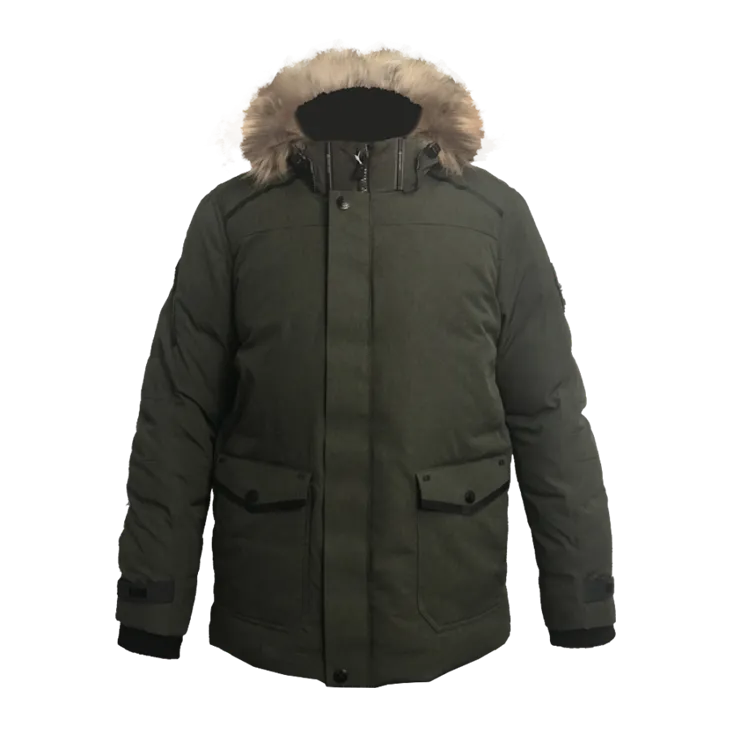 Langer wattierter Parka für Herren